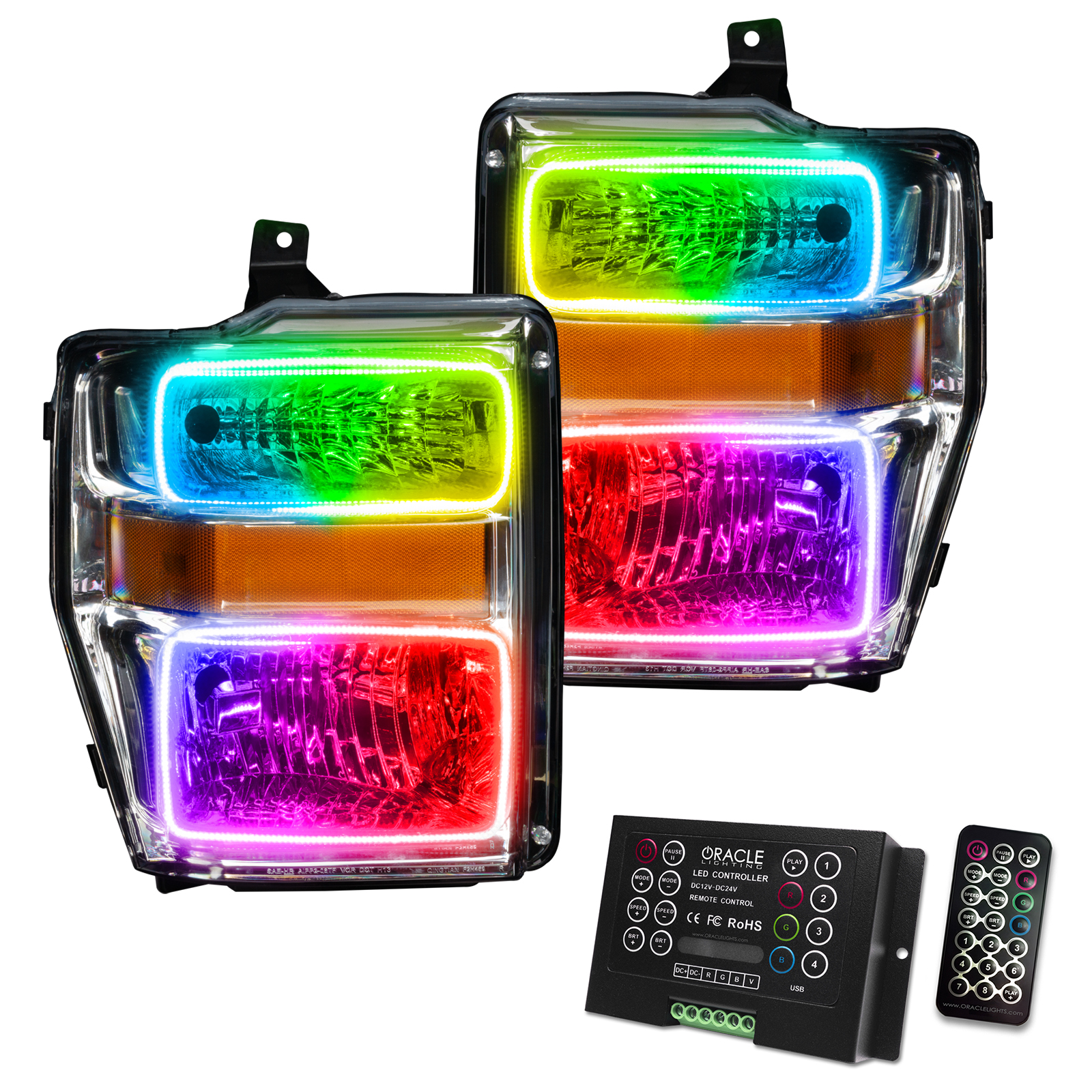 7189-333 - 2008-2010 Ford F250/350 LED HL - Chrome